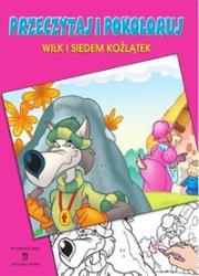 Okładka książki Wilk i siedem koźlątek przeczytaj i pokoloruj