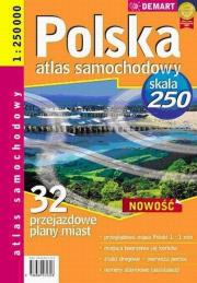 Okładka książki Atlas samoch. POLSKA - 1:250 000 DEMART