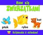 Okładka książki Baw się zwierzątkami. Książeczka z okienkami