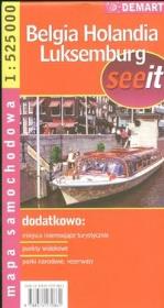Okładka książki Belgia Holandia Luksemburg seeit mapa samochodowa