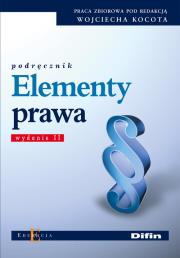 Elementy prawa DIFIN. Autor: Kocot Wojciech. Dadada.pl Okładka książki Elementy prawa DIFIN
