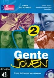 Gente Joven 2 Podręcznik + CD. Autor: Alonso Encina, Martinez Salles Matilde, Baulenas Sans Neus. Dadada.pl Okładka książki Gente Joven 2 Podręcznik + CD