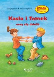 Kasia i Tomek uczą się dzielić. Autor: Georg Bydlinski. Dadada.pl Okładka książki Kasia i Tomek uczą się dzielić