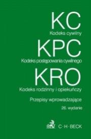 Okładka książki Kodeks cywilny. Kodeks postępowania cywilnego. Kodeks rodzinny i opiekuńczy (Wydanie 26 styczeń 2012)