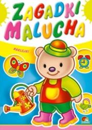 Okładka książki Kolorowanka. Zagadki Malucha z naklejkami