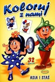 Okładka książki Koloruj z nami. Asia i Staś  PASJA