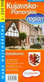 Okładka książki Kujawsko Pomorskie region mapa województwa