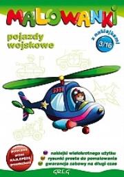 Malowanki cz.  3 - pojazdy wojskowe GREG. Autor: praca zbiorowa. Dadada.pl Okładka książki Malowanki cz.  3 - pojazdy wojskowe GREG