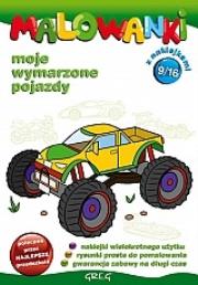 Malowanki cz.  9 - moje wymarzone pojazdy GREG. Autor: praca zbiorowa. Dadada.pl Okładka książki Malowanki cz.  9 - moje wymarzone pojazdy GREG
