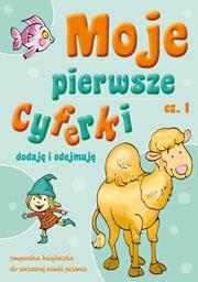 Moje pierwsze cyferki cz.1 Dodaję i odejmuję. Autor: Sabak Agnieszka. Dadada.pl Okładka książki Moje pierwsze cyferki cz.1 Dodaję i odejmuję
