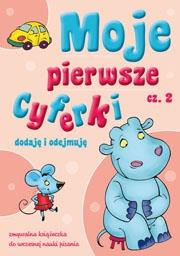 Moje pierwsze cyferki cz.2 Dodaję i odejmuję. Autor: Sabak Agnieszka. Dadada.pl Okładka książki Moje pierwsze cyferki cz.2 Dodaję i odejmuję