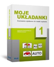 Moje układanki 1 Ćwicz. sylabowe do nauk czytania. Autor: Agnieszka Fabisiak- Majcher, Elżbieta Ławczys. Dadada.pl Okładka książki Moje układanki 1 Ćwicz. sylabowe do nauk czytania