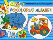 Okładka książki Pokoloruj alfabet Malowanie z naklejkami