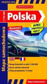 Okładka książki Polska mapa samochodowa