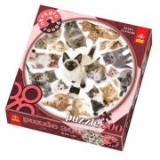 Okładka książki Puzzle 300 okrągłe Kotki TREFL