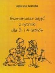 Scenariusze zajęć z rytmiki dla 3- i 4-latków. Autor: Agnieszka Iwanicka. Dadada.pl Okładka książki Scenariusze zajęć z rytmiki dla 3- i 4-latków