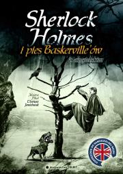 Okładka książki Sherlock Holmes i pies Baskerville'ów z angielskim