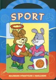 Sport. Malowanki dydaktyczne z naklejkami. Autor:   Praca zbiorowa. Dadada.pl Okładka książki Sport. Malowanki dydaktyczne z naklejkami