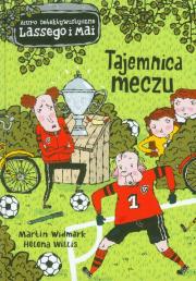 Tajemnica meczu. Autor: Martin Widmark, Helena Willis. Dadada.pl Okładka książki Tajemnica meczu