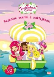 Truskawkowe Ciastko Bajkowe scenki z naklejkami. Autor: SC401. Dadada.pl Okładka książki Truskawkowe Ciastko Bajkowe scenki z naklejkami