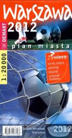 Okładka książki Warszawa 2012. Plan miasta w skali 1:20 000