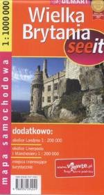 Okładka książki Wielka Brytania seeit  mapa samochodowa