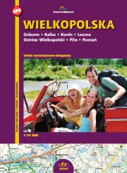 Wielkopolska. Atlas turystyczno-drogowy 1:75000. Autor: praca zbiorowa. Dadada.pl Okładka książki Wielkopolska. Atlas turystyczno-drogowy 1:75000