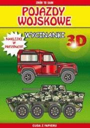 Wycinanki 3D Pojazdy wojskowe. Autor: Tonder Krzysztof. Dadada.pl Okładka książki Wycinanki 3D Pojazdy wojskowe