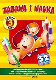 Okładka książki Zabawa i nauka (poziom: 3 lata) +32 naklejki Greg