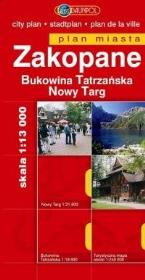 Okładka książki Zakopane Bukowina Tatrzańska Nowy Targ plan miasta