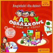 Angielski dla dzieci. Karty obrazkowe. W domu i w szkole + CD. Autor: praca zbiorowa. Dadada.pl Okładka książki Angielski dla dzieci. Karty obrazkowe. W domu i w szkole + CD