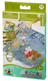 Okładka książki Farby 3D brokatowe do tkanin 10 szt.