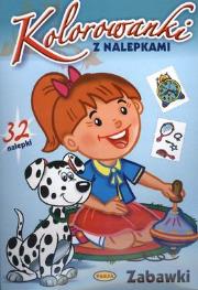 Okładka książki Kolorowanki z nalepkami. Zabawki