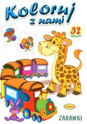 Koloruj z nami. Zabawki PASJA. Autor: Opracowanie zbiorowe. Dadada.pl Okładka książki Koloruj z nami. Zabawki PASJA