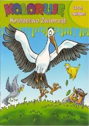 Koloruję Królestwo Zwierząt - Bocian. Autor: praca zbiorowa. Dadada.pl Okładka książki Koloruję Królestwo Zwierząt - Bocian