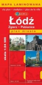 Okładka książki Łódź. Zgierz. Pabianice. Plan miasta w skali 1:24 500 laminowany
