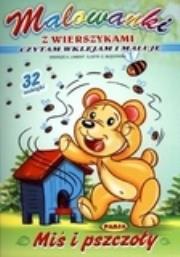 Malowanki z wierszykami - Miś i pszczoła PASJA. Autor: praca zbiorowa. Dadada.pl Okładka książki Malowanki z wierszykami - Miś i pszczoła PASJA