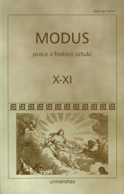 Modus Prace z historii sztuki tom X-XI. Autor: Bałus Wojciech, Katarzyna Brzezina. Dadada.pl Okładka książki Modus Prace z historii sztuki tom X-XI