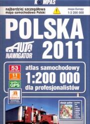 Okładka książki Polska atas samochodowy dla kierowców zawodowych 1:200 000 TIR Kompas