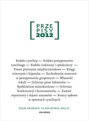 Okładka książki Przepisy 2012