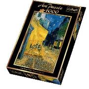 Okładka książki Puzzle 1000 Art Kawiarniany taras nocą TREFL