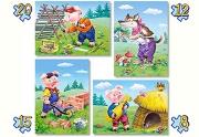 Okładka książki Puzzle 4w1 Three Little Pigs