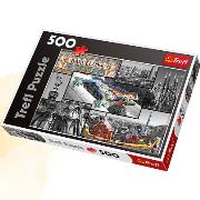 Okładka książki Puzzle 500 Barcelona kolaż TREFL