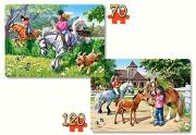 Okładka książki Puzzle x 2 - Jeździectwo konne CASTOR