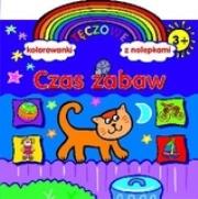 Okładka książki Tęczowe kolorowanki z nalepkami. Czas zabaw