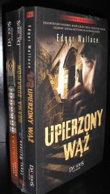 Upierzony wąż / Zagadka Szulera / Brama zdrajców. Autor: Edgar Wallace. Dadada.pl Okładka książki Upierzony wąż / Zagadka Szulera / Brama zdrajców