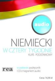 W 4 tygodnie  niemiecki biały audio REA. Autor: Hilde Rausch-Dyjas, Wolski Przemysław. Dadada.pl Okładka książki W 4 tygodnie  niemiecki biały audio REA