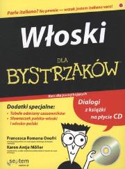 Włoski dla bystrzaków nowe wydanie. Autor: Francesca Romana Onorfi, Karen Antje Moller. Dadada.pl Okładka książki Włoski dla bystrzaków nowe wydanie