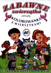 Okładka książki Zabawne zwierzątka. Kolorowanka z wierszyk. PASJA