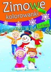 Okładka książki Zimowe kolorowanki 3-4